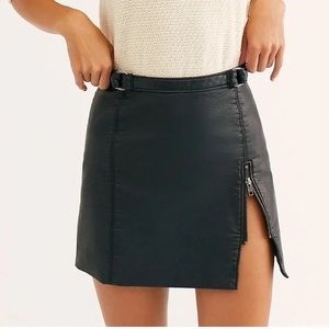 Free People Faux Leather Skirt. Size: 10. Great condition. No stains or rips